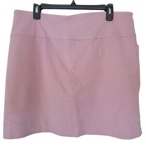 SC & Co Sportswear XL Salmon Pink Geometric Print Athletic Golf Tennis Skort